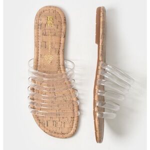 BC WOMEN’S CLEAR SANDALS SIZE 8.5